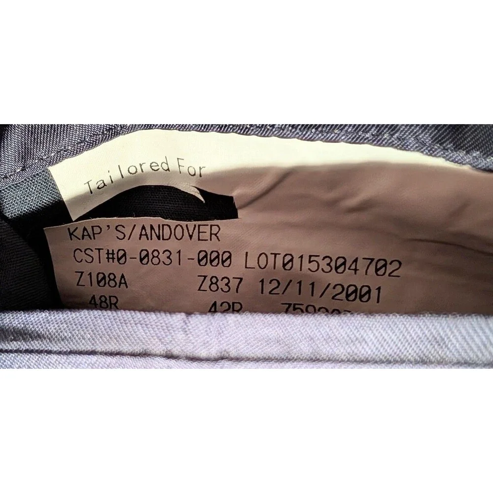 Hickey Freeman Mens 48R Bespoke Loro Piana Tasmanian Super 120s Wool Suit Jacket